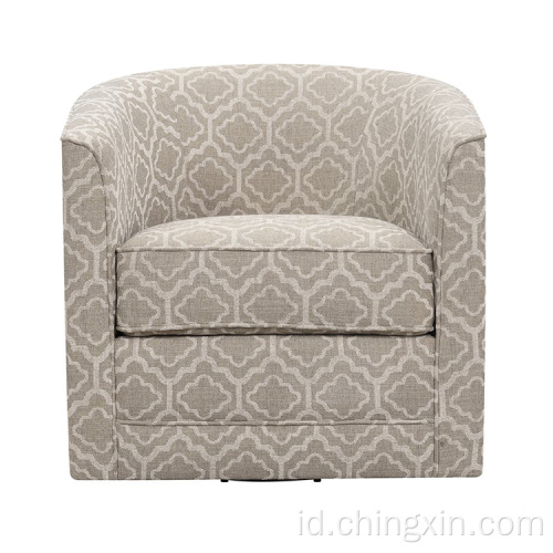 Grosir beige multi kain kursi aksen putar